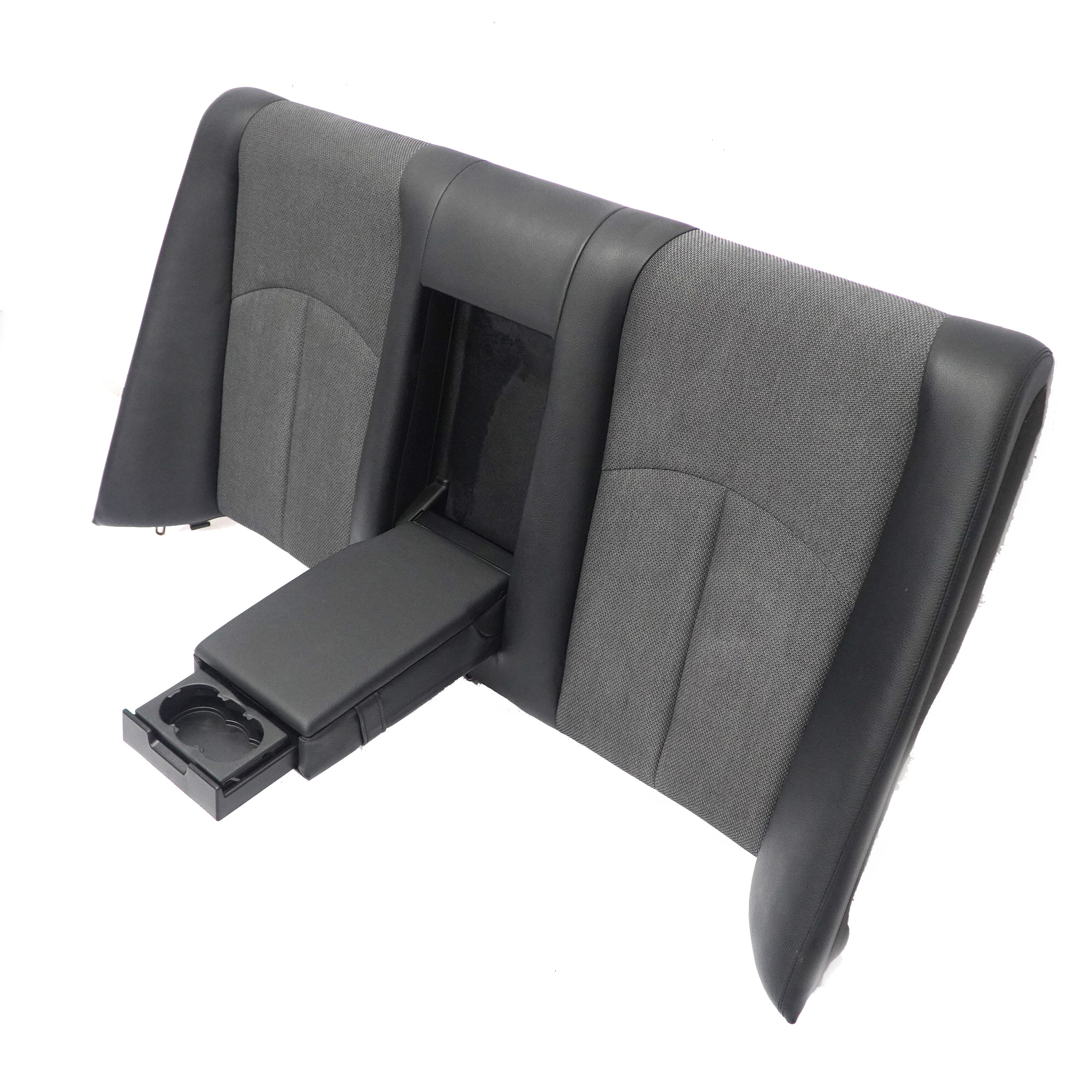 Mercedes W211 Rear Seat Backrest Cover Saloon Black Leather Combination Black