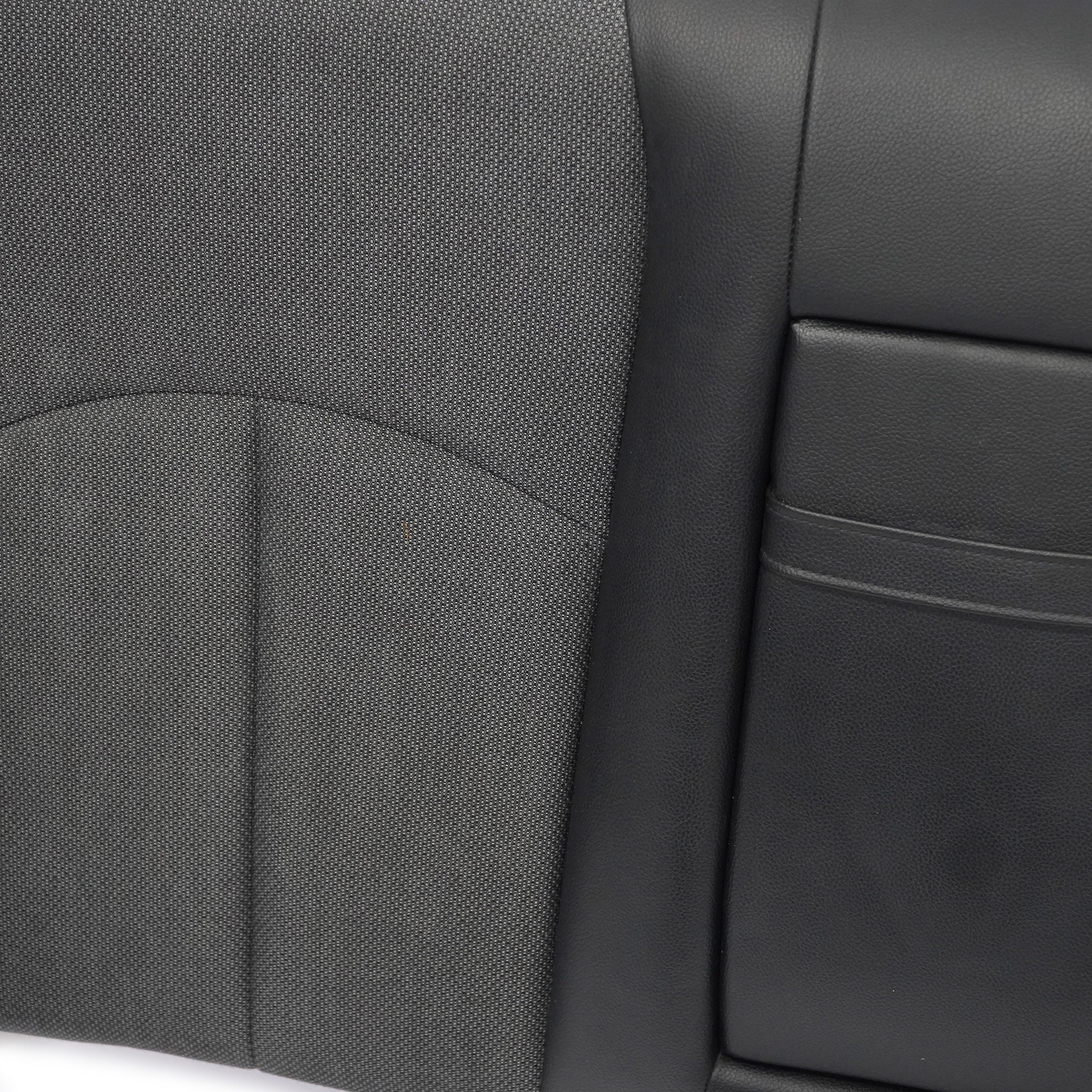 Mercedes W211 Rear Seat Backrest Cover Saloon Black Leather Combination Black