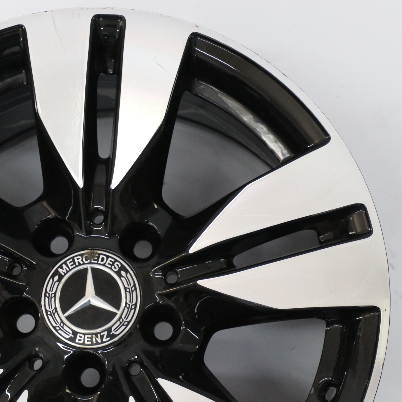 Mercedes W212 Black Alloy Wheel Rim 5 Double Spoke 16" ET:46 8J A2124010202