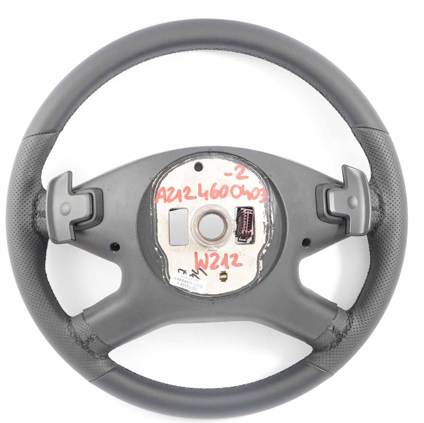 Steering Wheel Mercedes W212 NEW Black Leather with Black Threads Paddle Shift