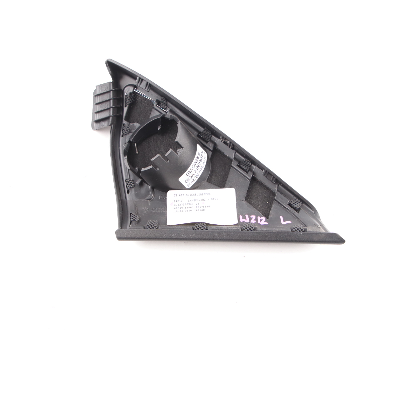 Mercedes W212 Triangle haut parleur Couvercle garniture Gauche A2127200348