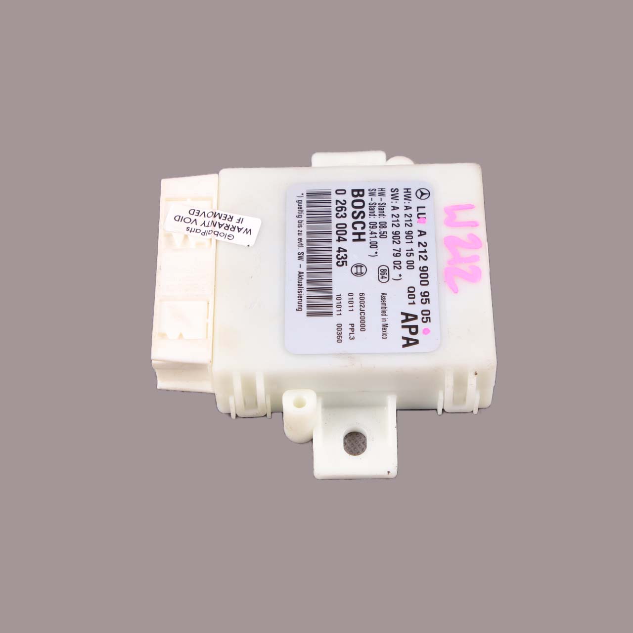 Mercedes W212 PDC Parking Distance Control Unit Module Sensor A2129009505