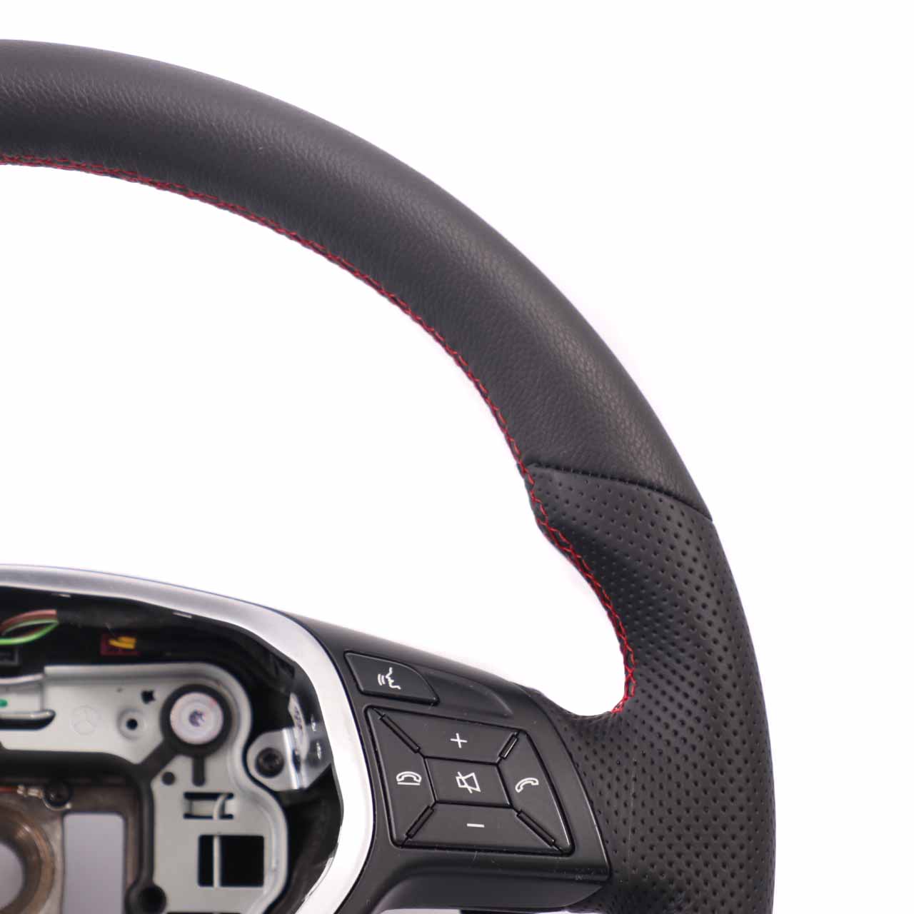 Steering Wheel Mercedes W176 W246 NEW Black Leather Red Threads Paddle Shift