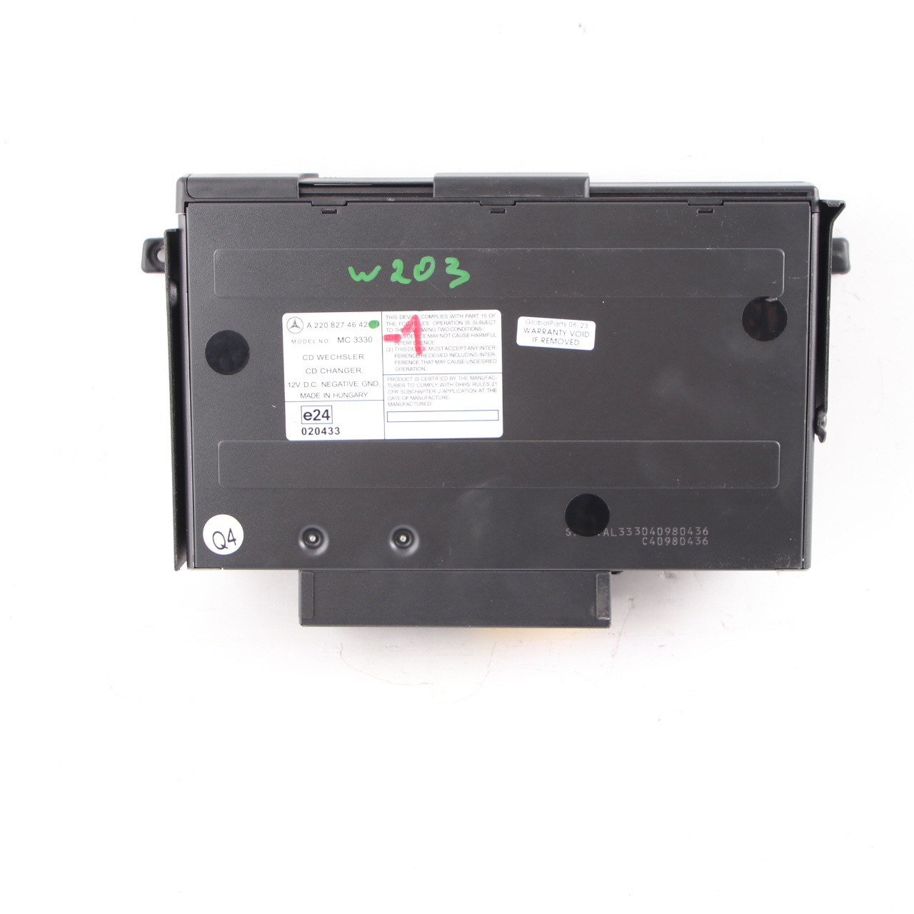 Mercedes W203 W209 W220 lecteur changeur CD 6 disques avec chargeur A2208274642