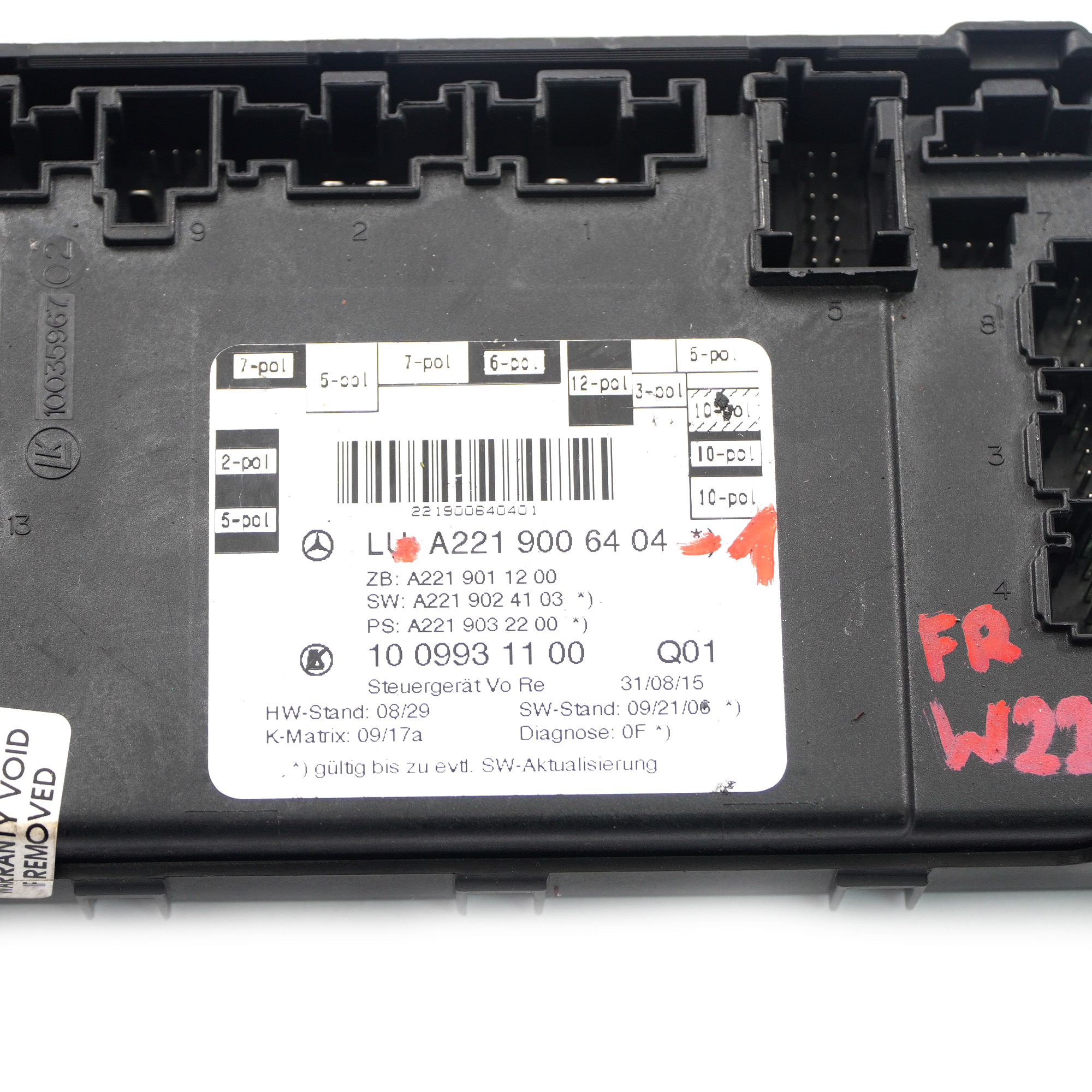 Mercedes W221 Door Module Front Right O/S Control Unit ECU A2219006404