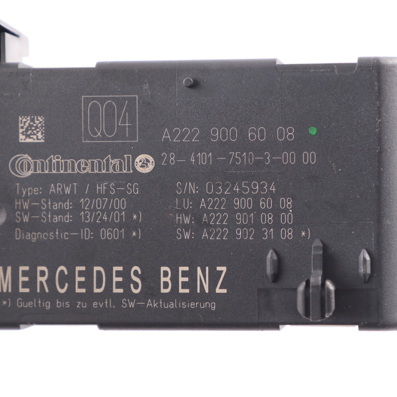 Mercedes W205 W217 W222 Tailgate Trunk Control Module Unit A2229006008