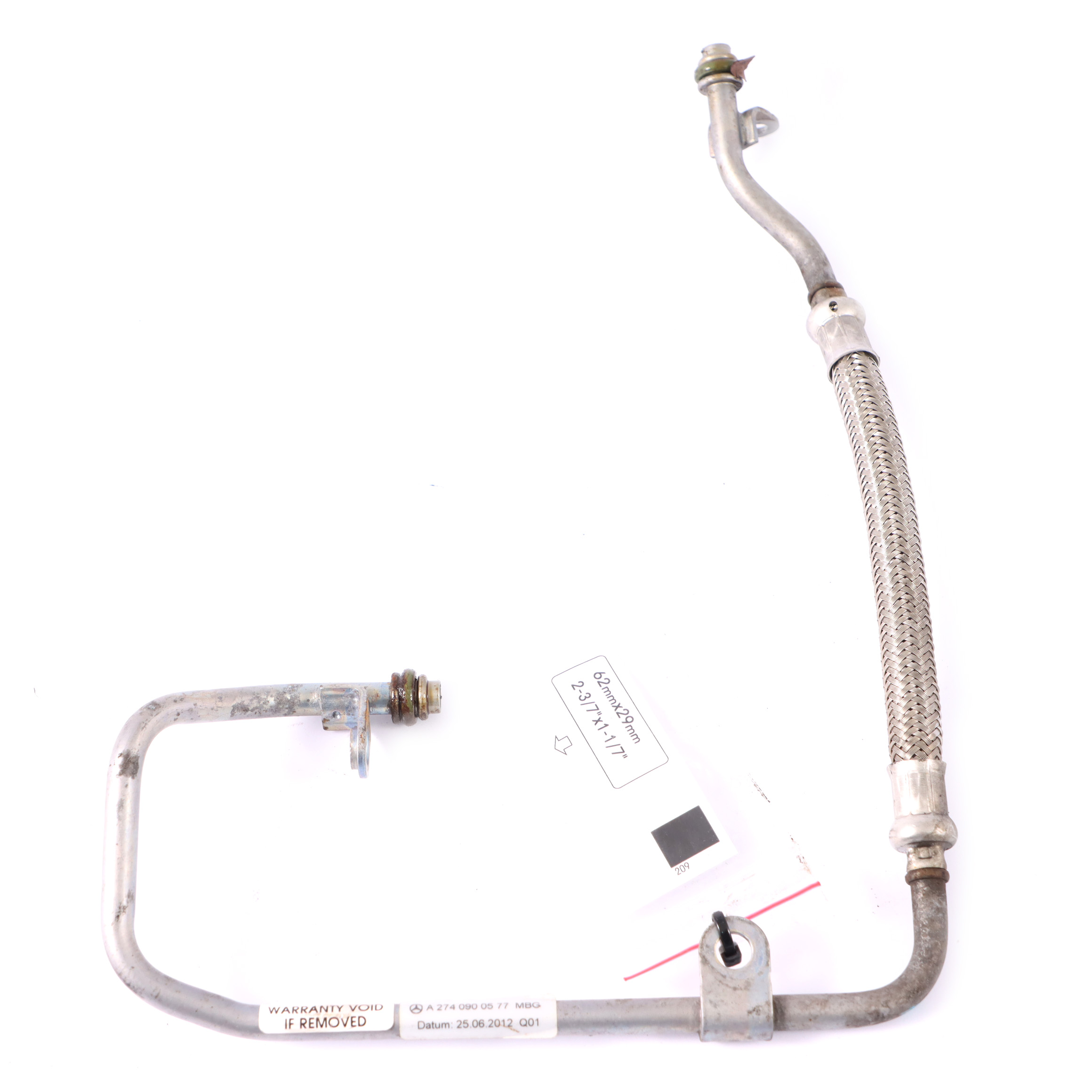 Tuyau d'huile Mercedes W204 M274 Ligne d'admission turbocompresseur A2740902700