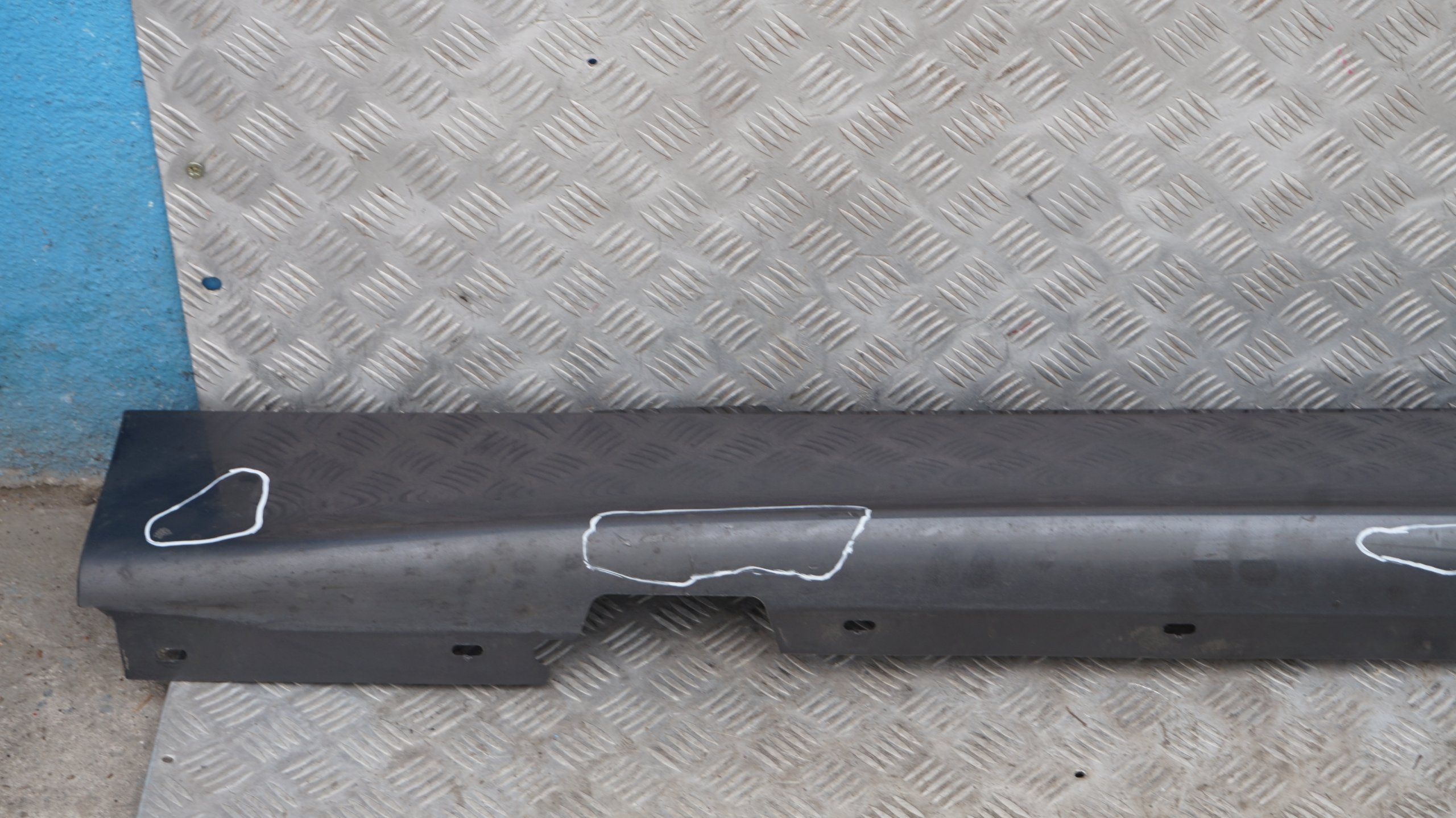 BMW 1 e E87 Bas de porte Couverture Seuil a gauche Mousseux Graphite Metallique