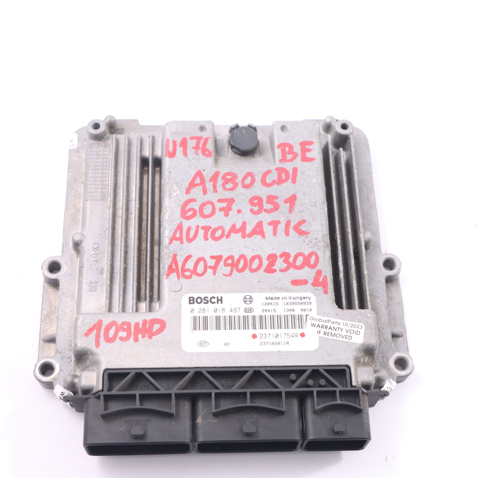 Mercedes W176 180 CDI OM607 Engine Control Unit Module ECU 237101754R Automatic