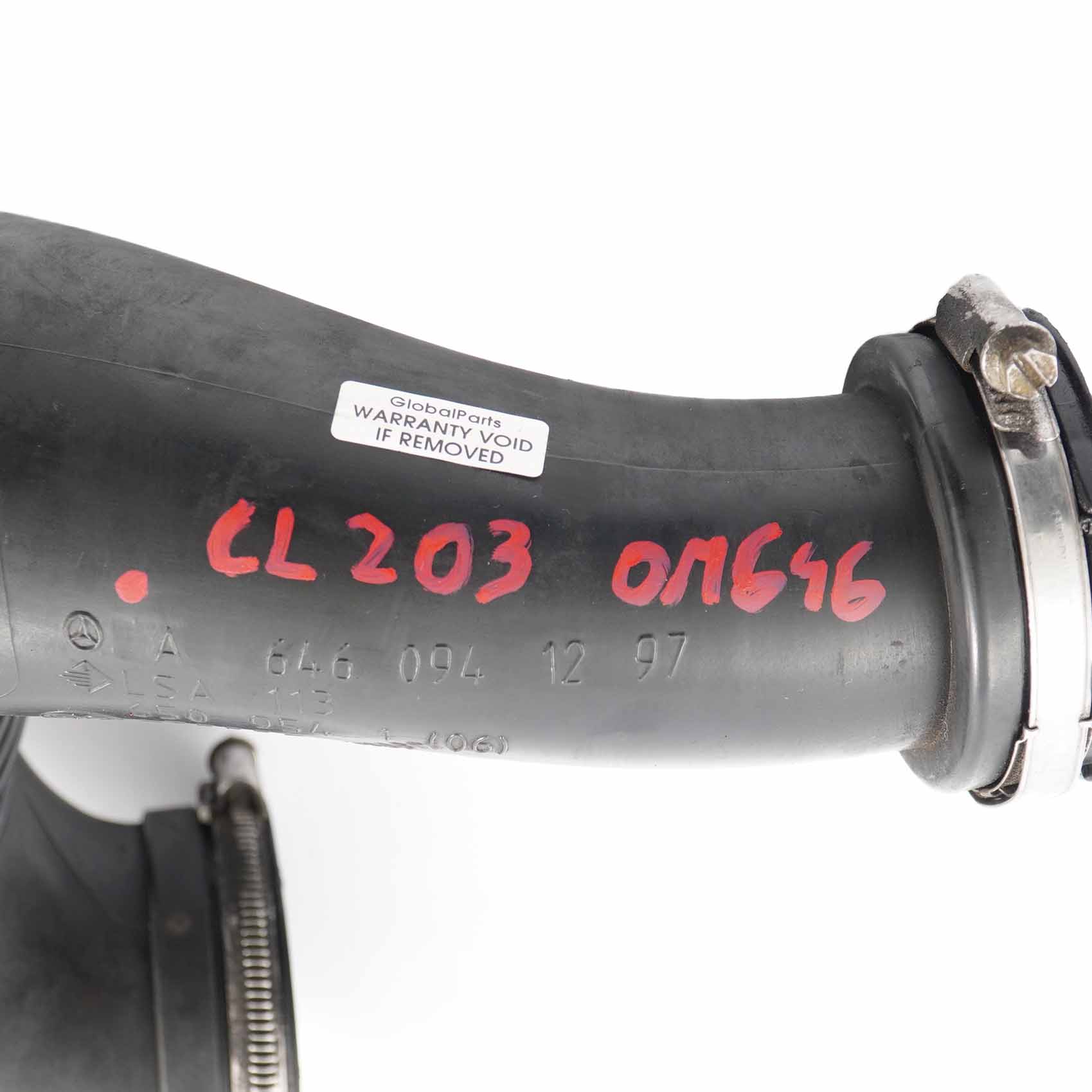 Mercedes CL203 OM646 Diesel Tube d'admission d'air Tuyau d'admission A6460941297