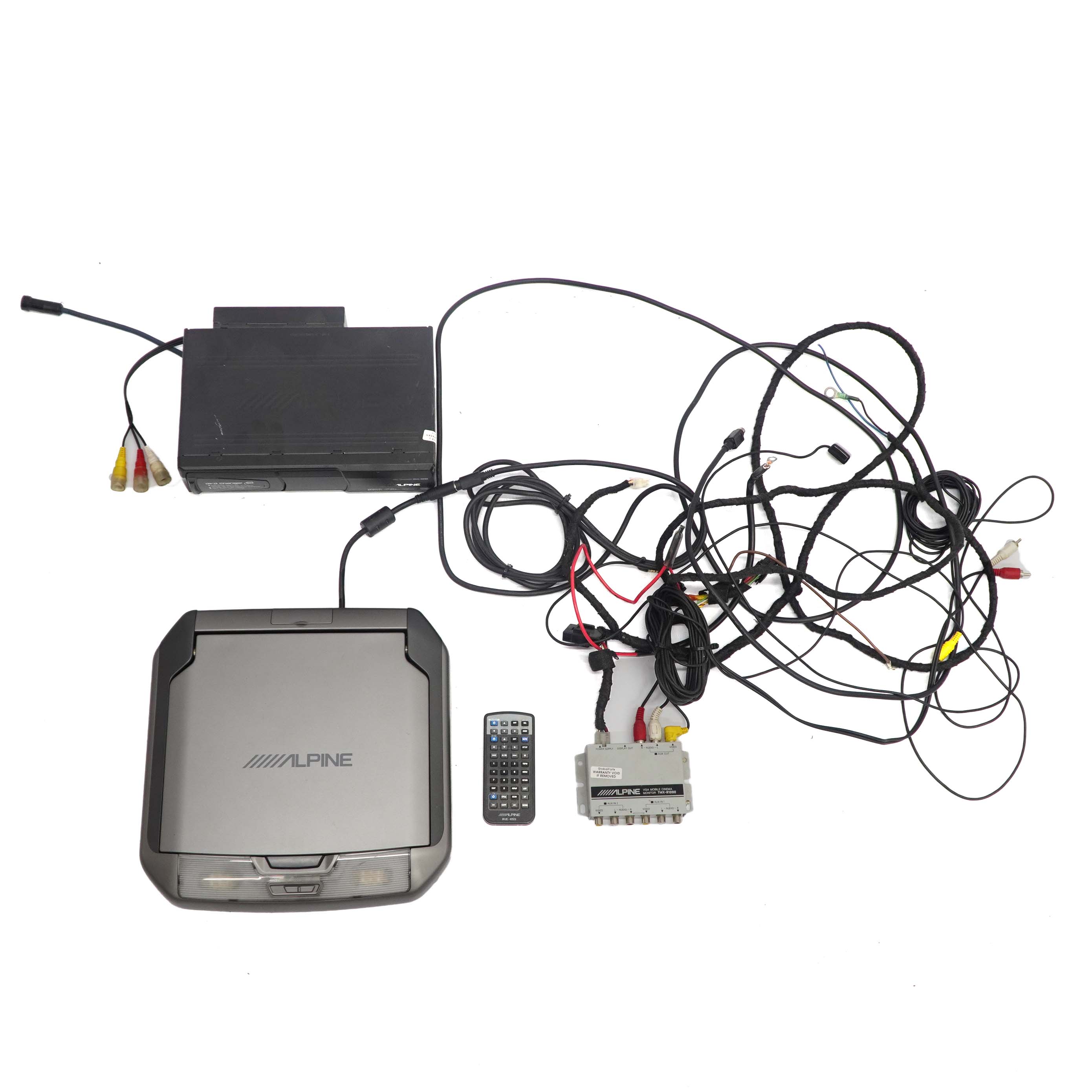 Alpine Overhead Mounted DVD VGA Monitor CD Changer Screen Kit Set