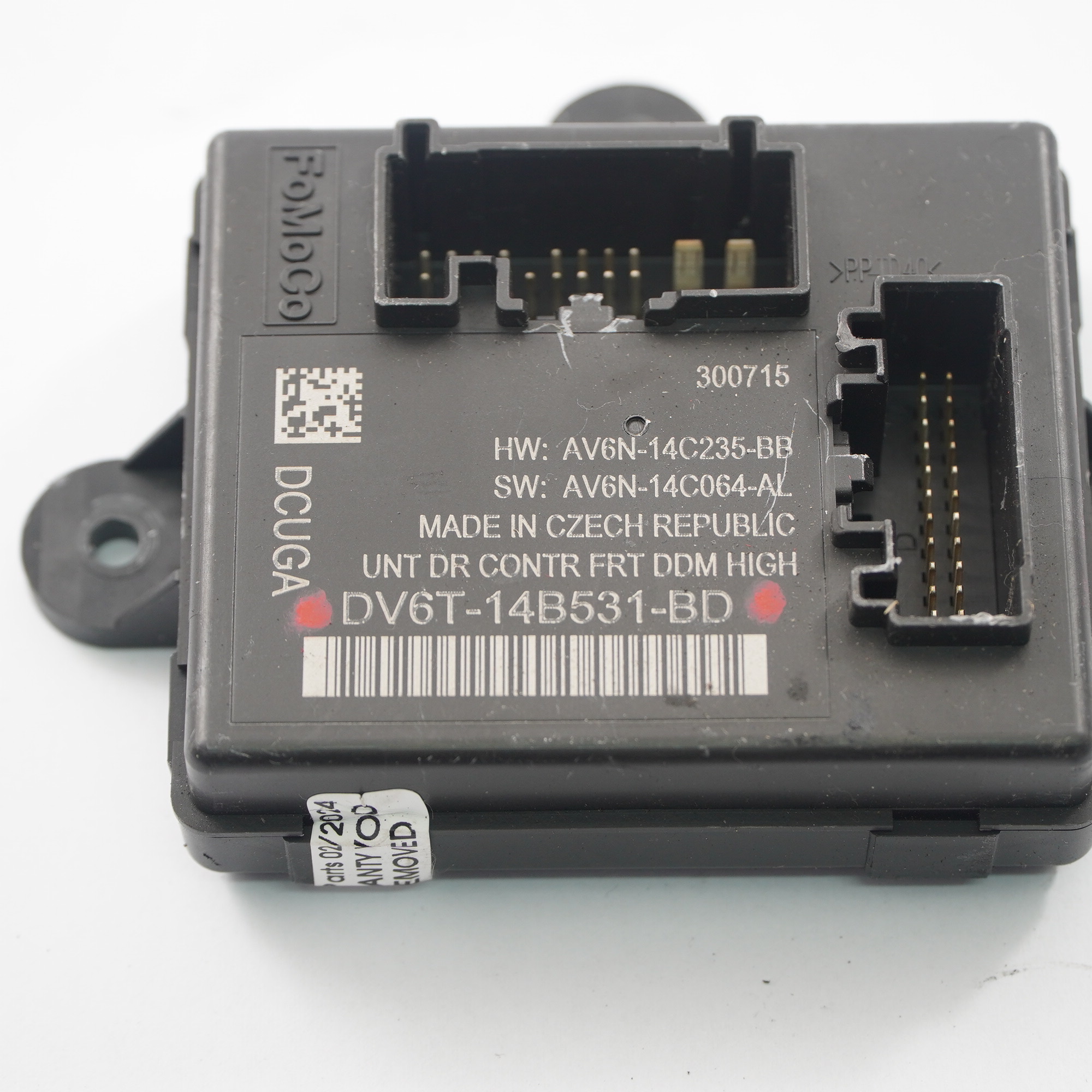 Ford Transit Connect Module porte avant droit Unité de contrôle ECU DV6T14B531BD