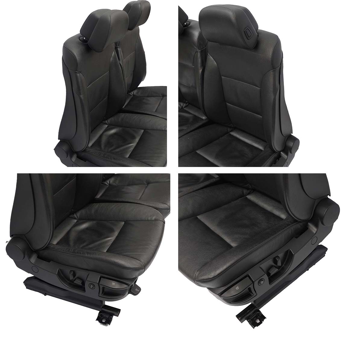 BMW E61 LCI Touring Black Leather Interior Seats Seat with Airbag and Door Cards