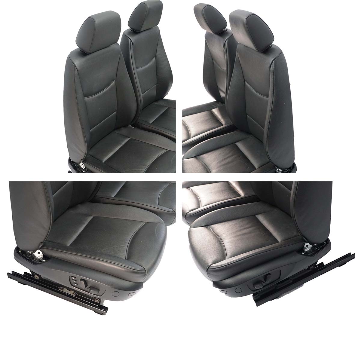 BMW 3 Series E90 Black Leather Interior Seats with Door Cards Memory Electric