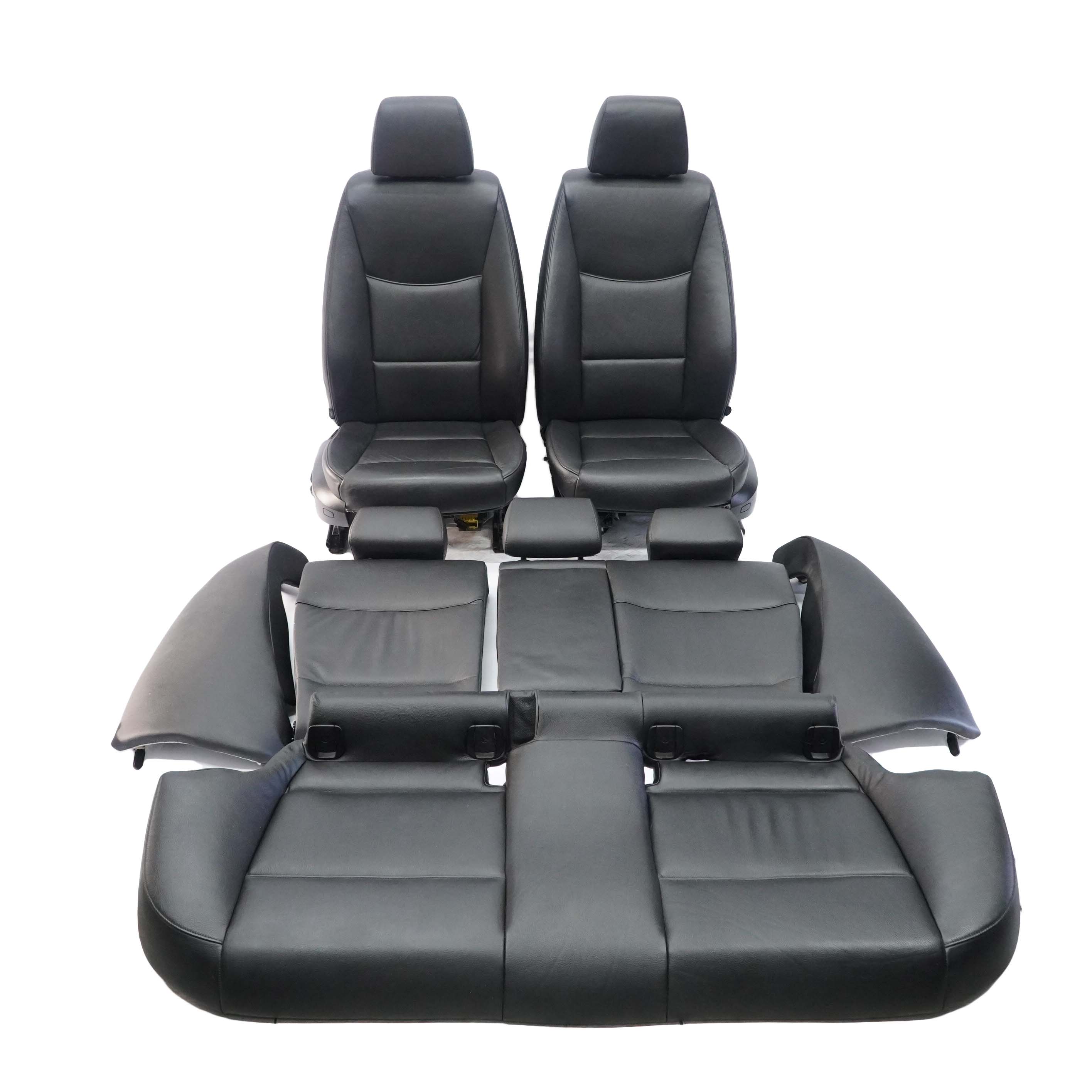 BMW 3 Series E90 Black Leather Interior Seats with Door Cards Memory Electric