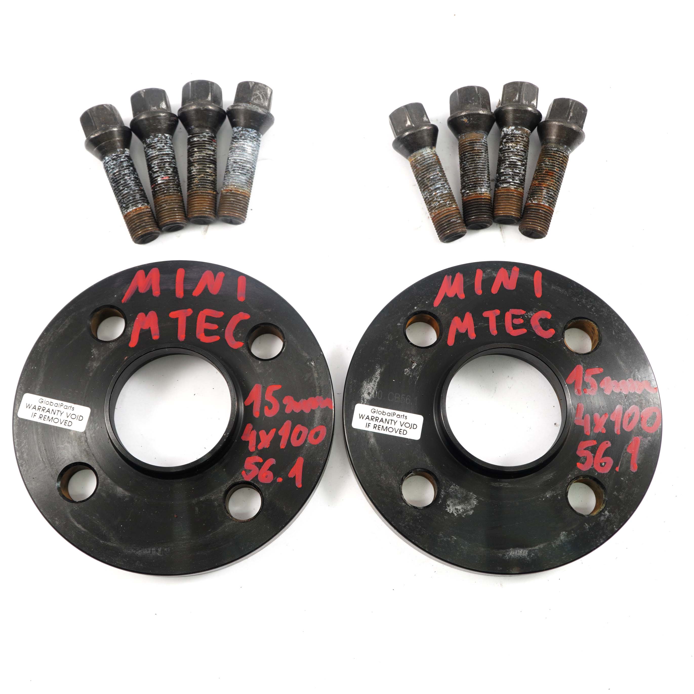 MTEC Entretoise de roue alliage Cales de moyeu Mini 4x100 56.1mm 15mm Boulons